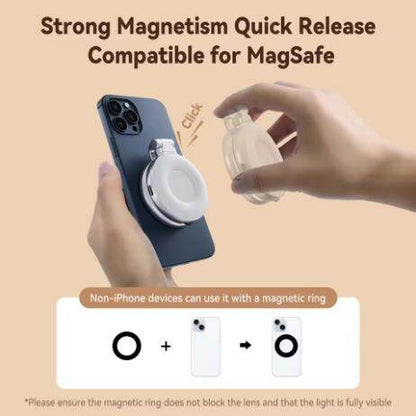 💡TELESIN Multifunctional Smartphone Magnetic Fill Light Mini Selfie Light with 3 Adjustable Brightness Modes
