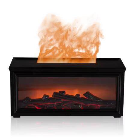 🔥3D Flame Aroma Diffuser Humidifier HY05 With Color Lights Remote Control Timer Essential Oil Fireplace Mist Maker