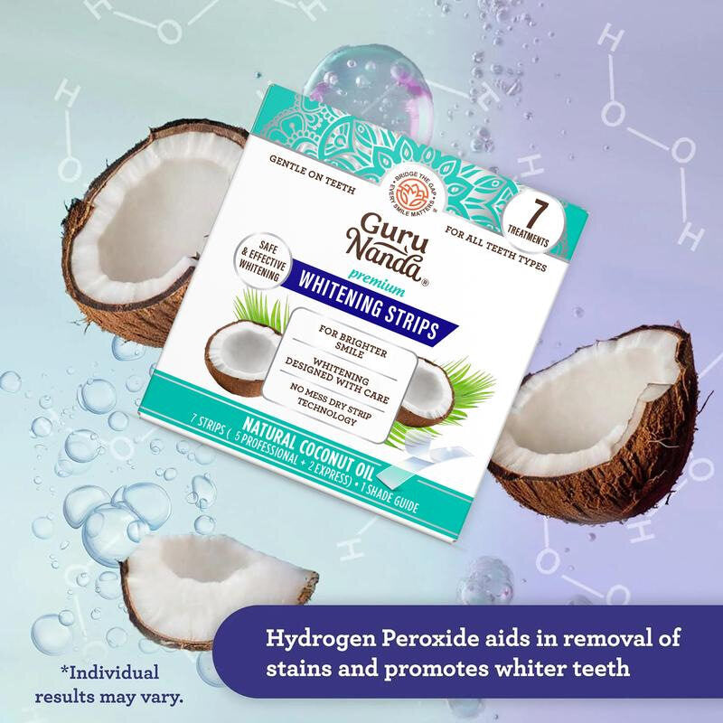 ✨The secret to a confident smile – GuruNanda Coconut Oil Whitening Strips (Mint Flavor)